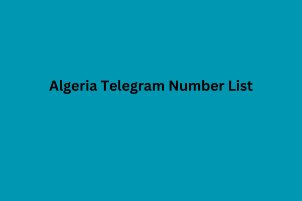 Algeria telegram number list