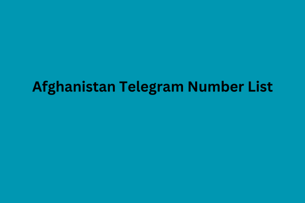 Afghanistan telegram number list