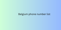 Belgium phone number list