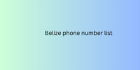 Belize phone number list