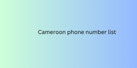 Cameroon phone number list