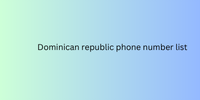 Dominican republic phone number list