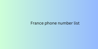 France phone number list