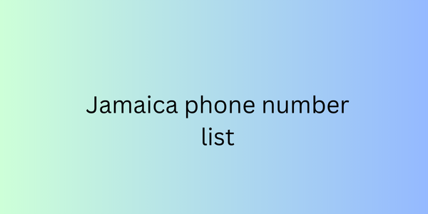 Jamaica phone number list