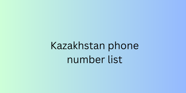 Kazakhstan phone number list