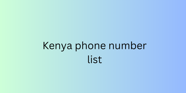 Buy kenya phone number