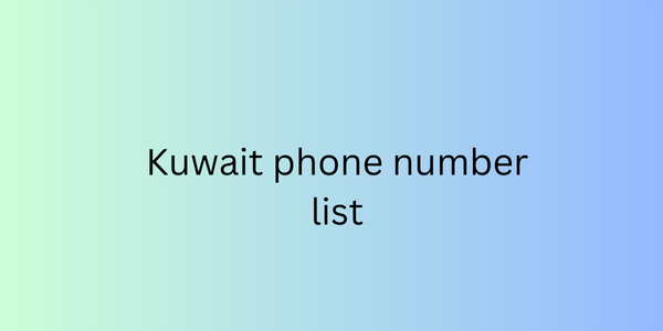 Kuwait phone number list