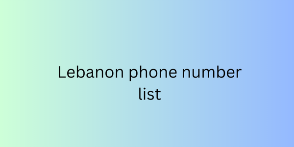 Buy lebanon phone number