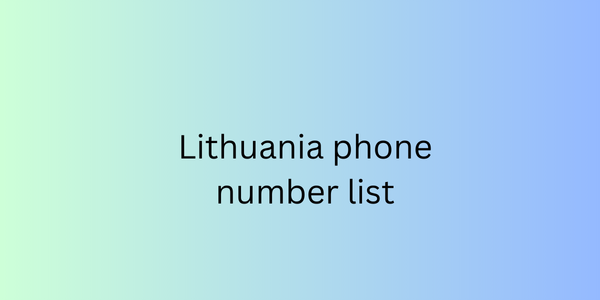 Lithuania phone number list