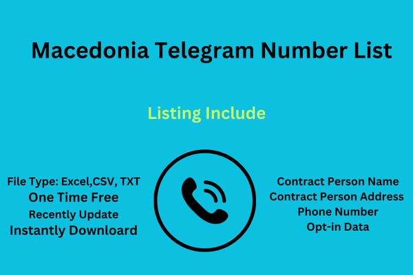 Macedonia telegram number list