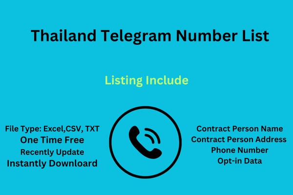 Thailand telegram number list